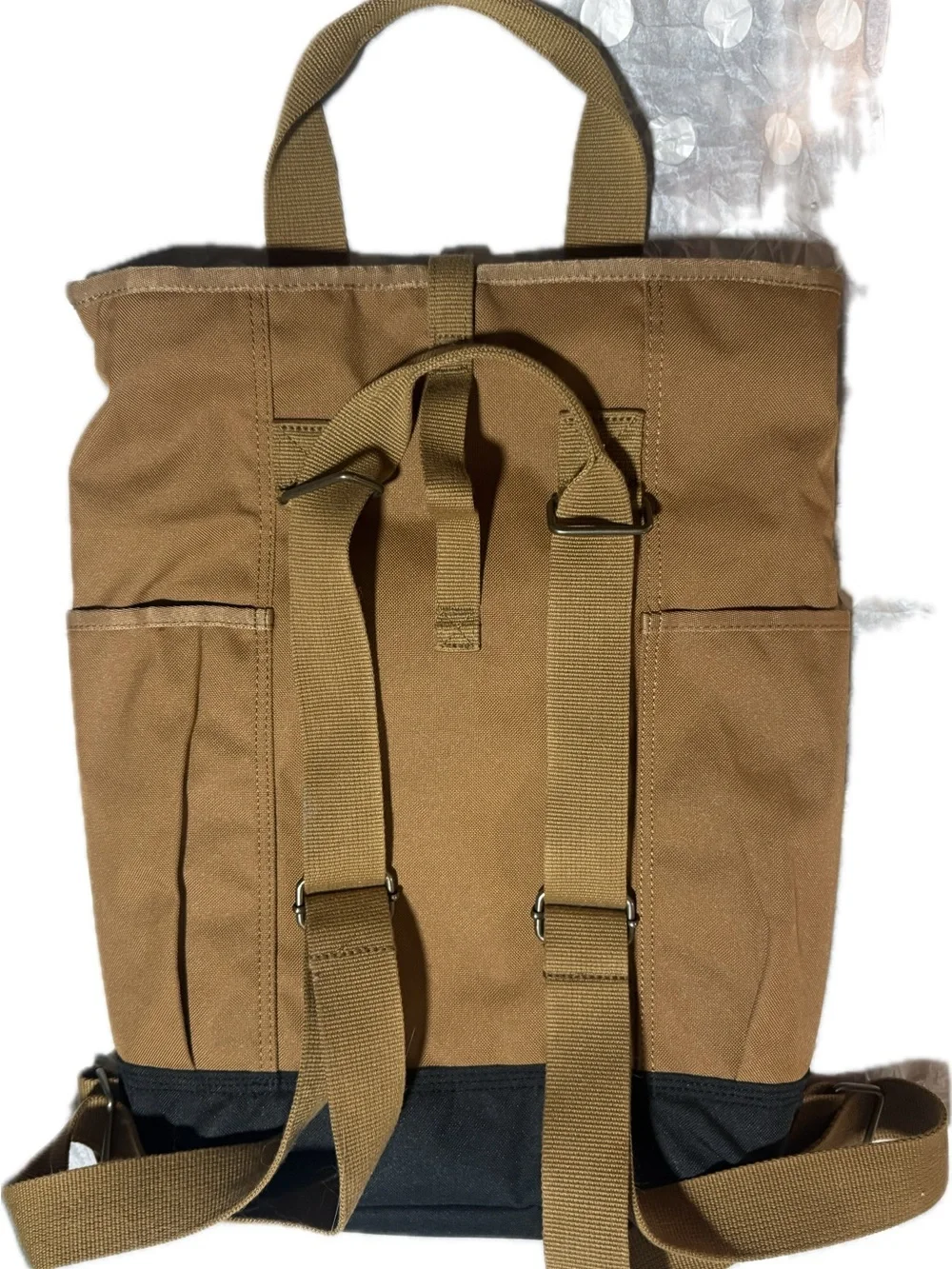 Carhartt Tan Canvas Backpack with Black Base